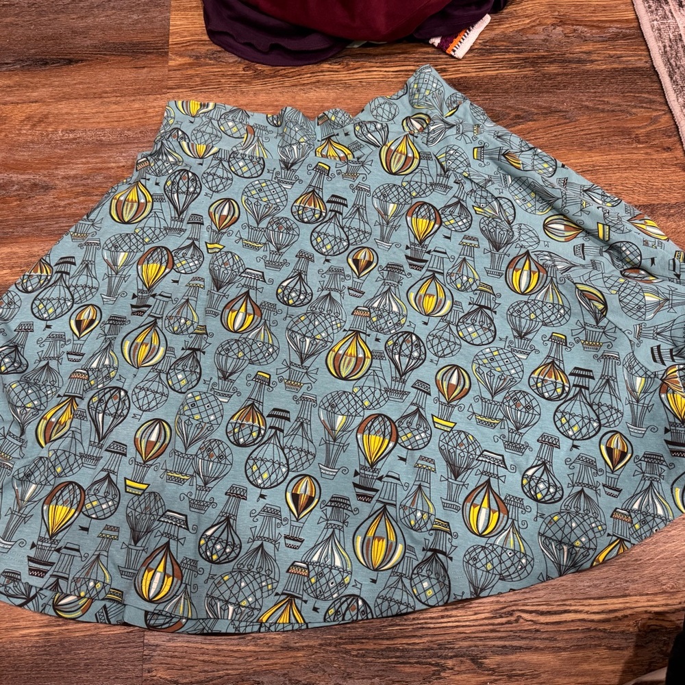 Effie's Heart Hot Air Balloon Skirt - Teal and Yellow